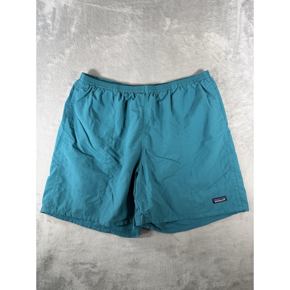 Patagonia Shorts Men's 2XL Blue Baggies Longs Nylon Blend Swim Trunks